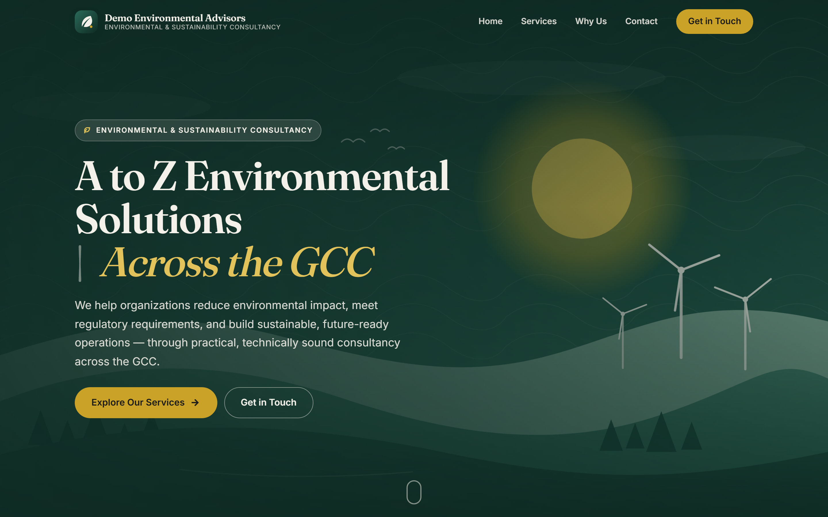 Environmental & Sustainability Consultancy Platform screenshot