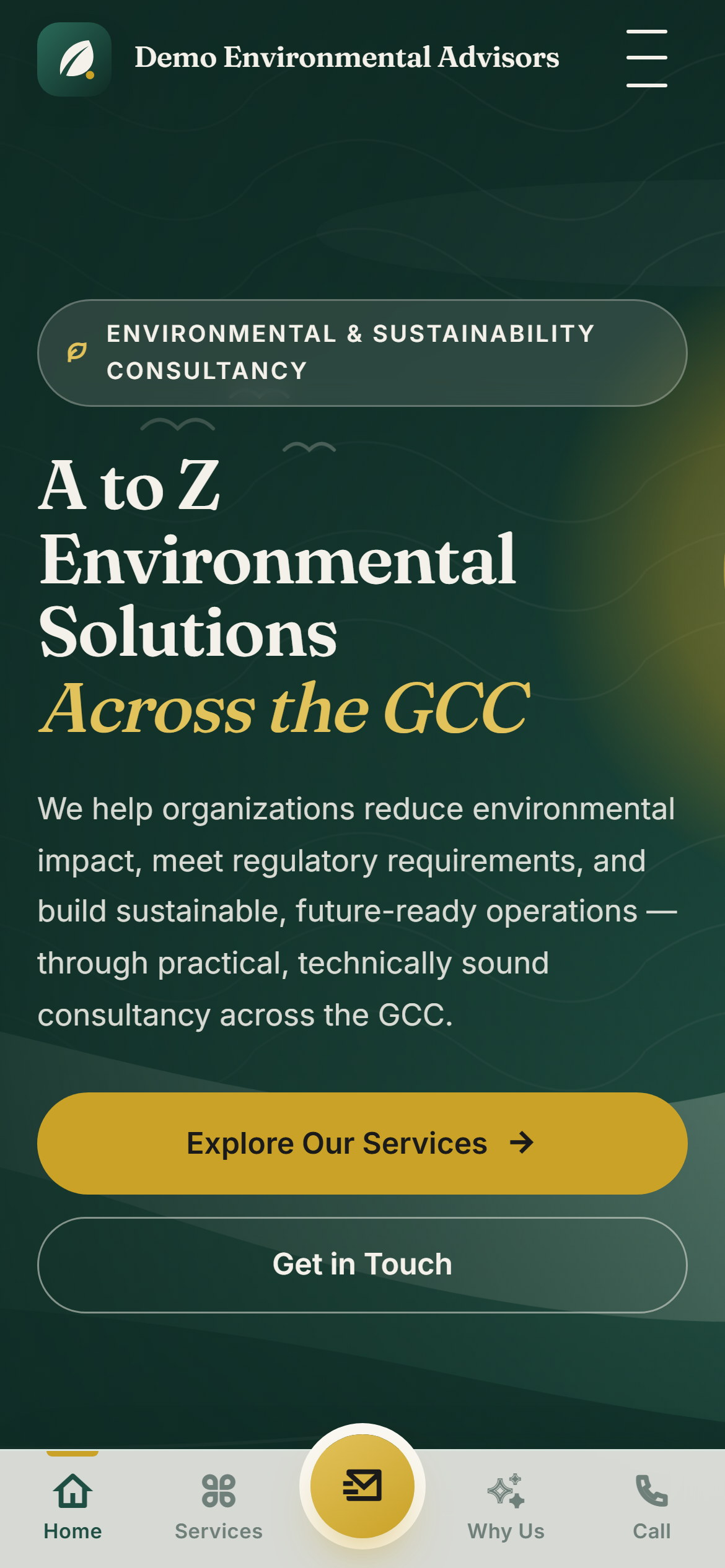 Environmental & Sustainability Consultancy Platform screenshot
