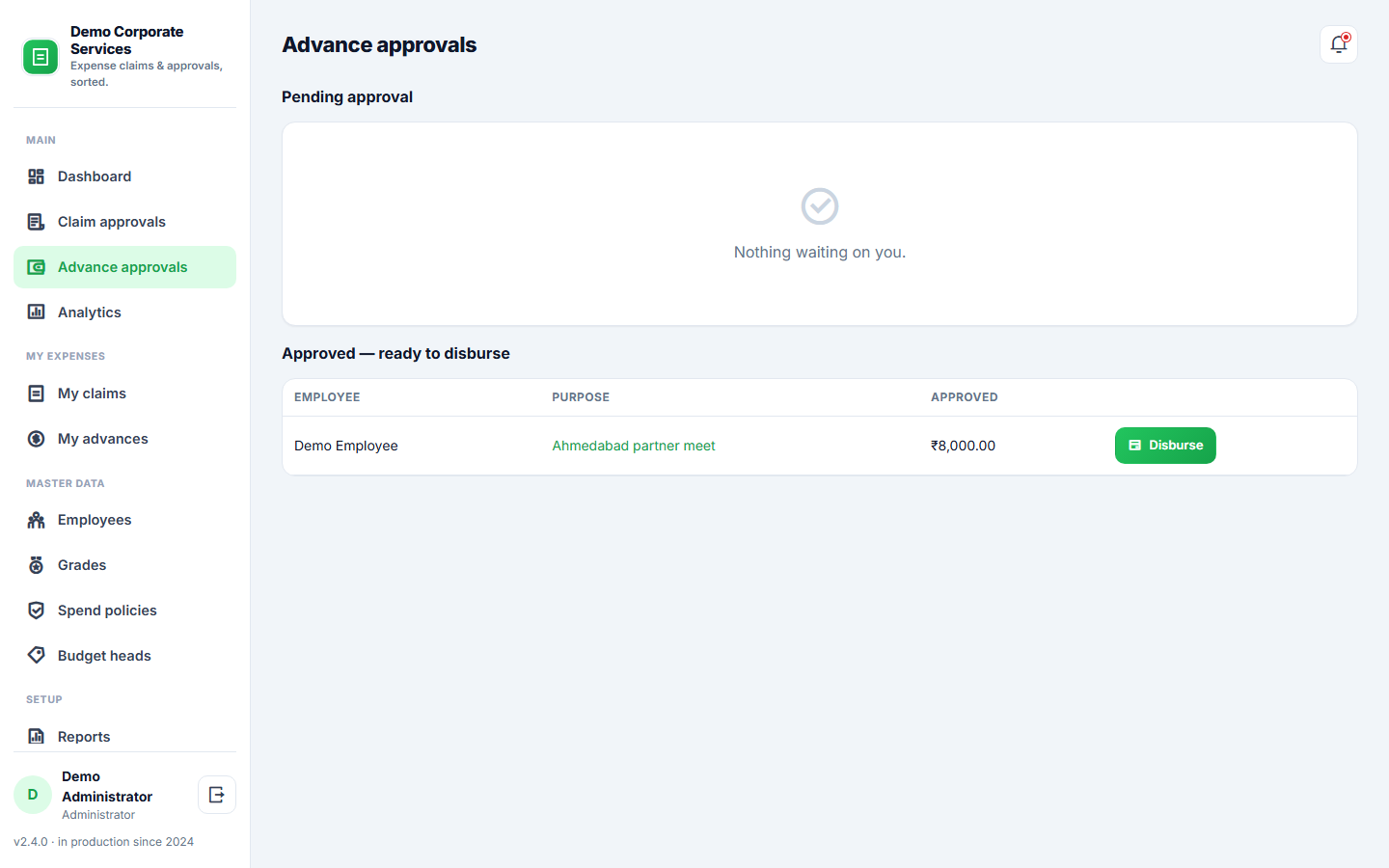 Expense Claim & Reimbursement Software screenshot
