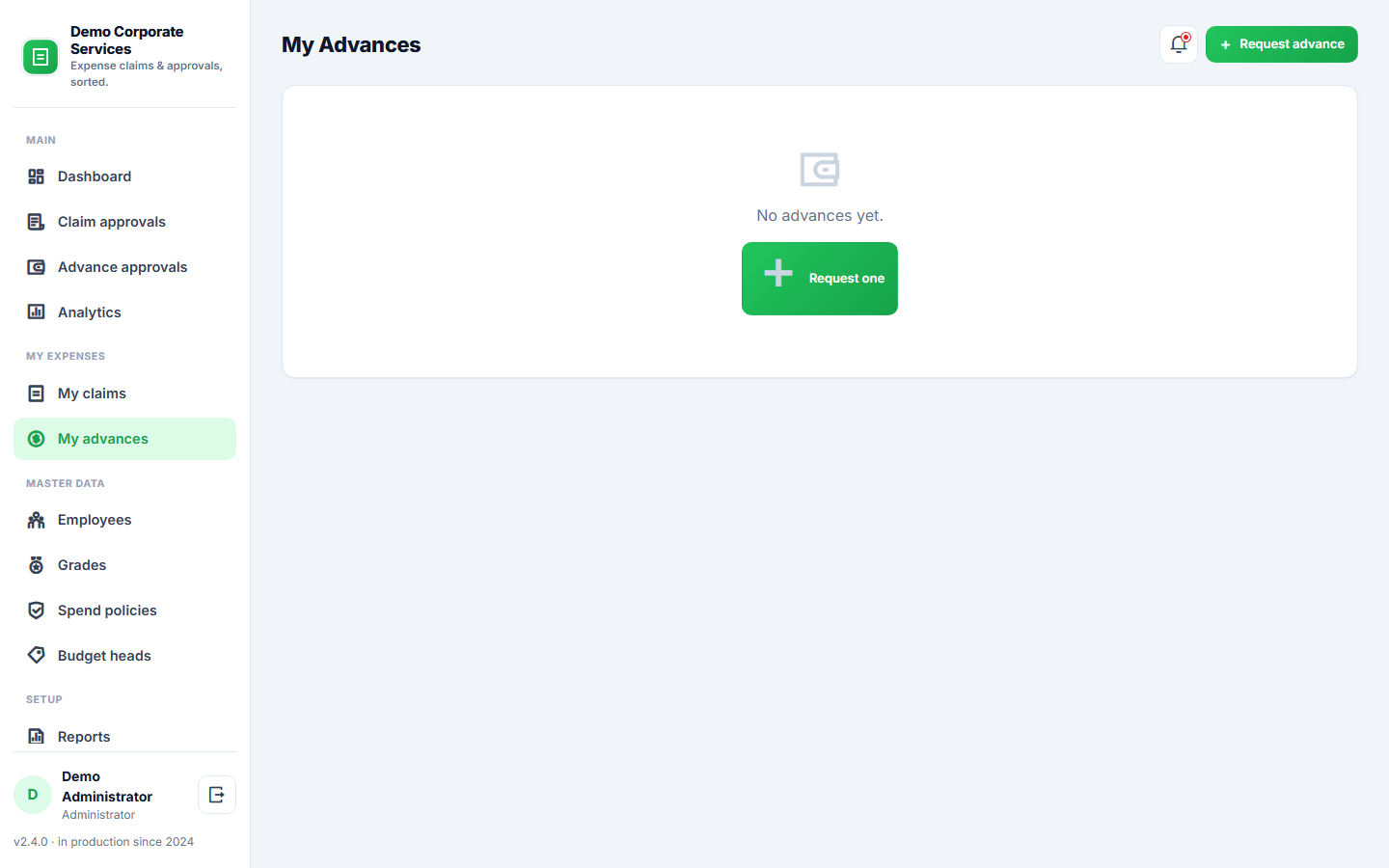 Expense Claim & Reimbursement Software screenshot