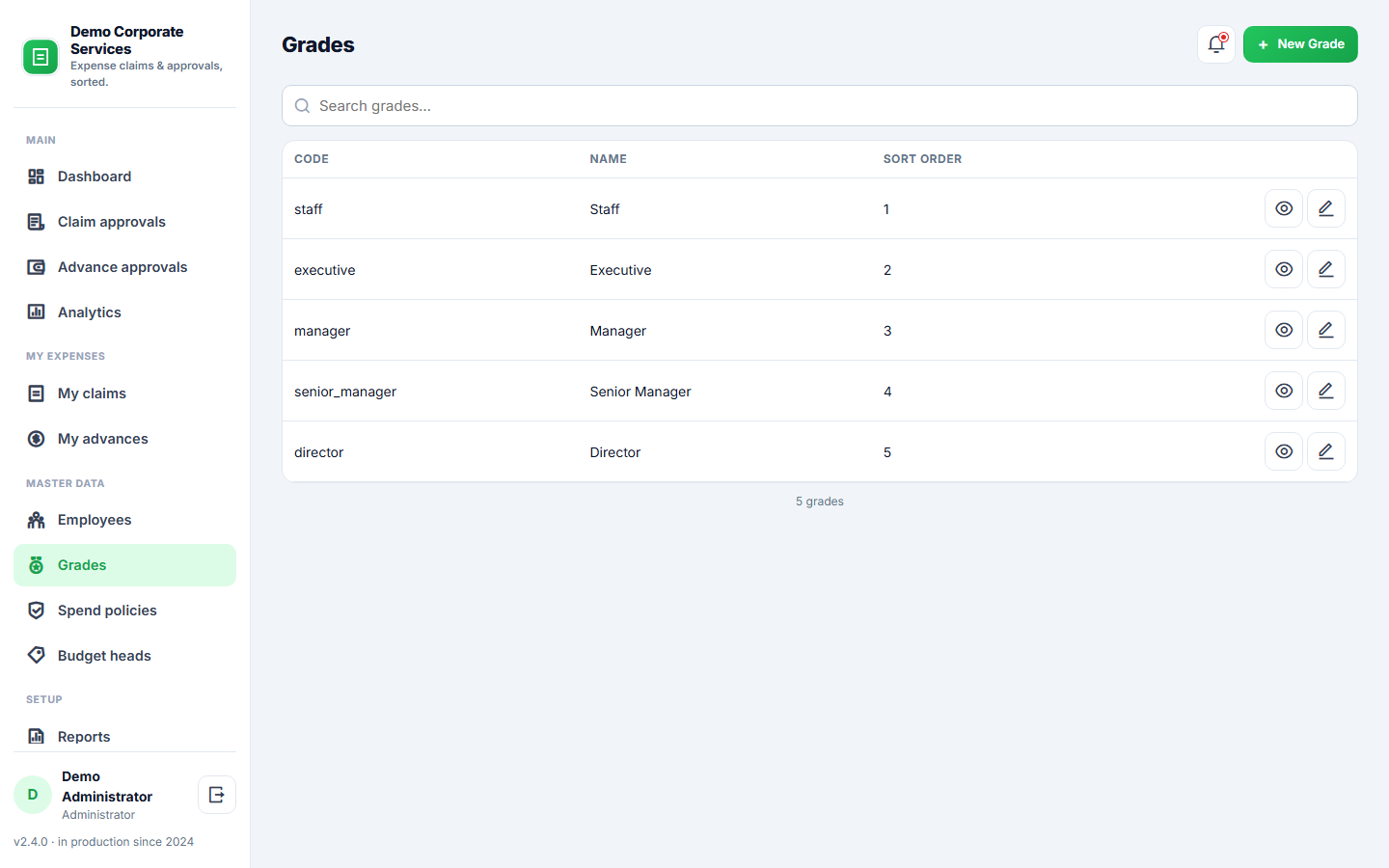 Expense Claim & Reimbursement Software screenshot