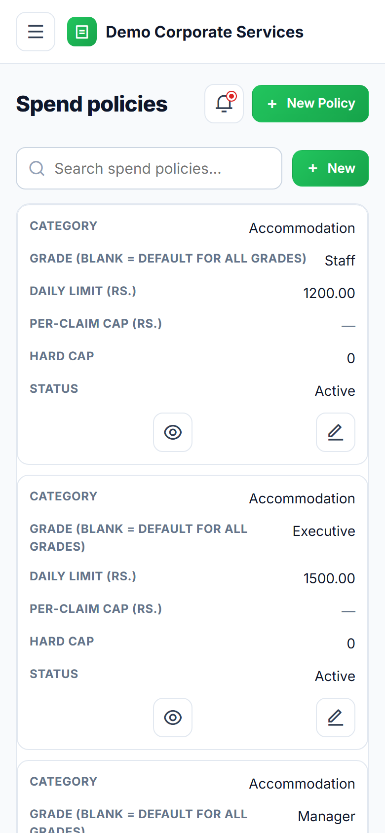 Expense Claim & Reimbursement Software screenshot
