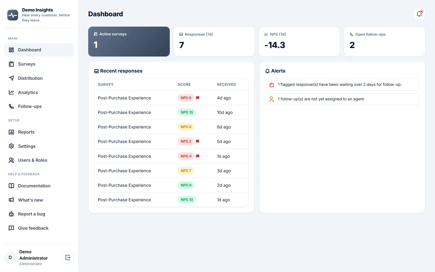 Customer Feedback & Survey Platform